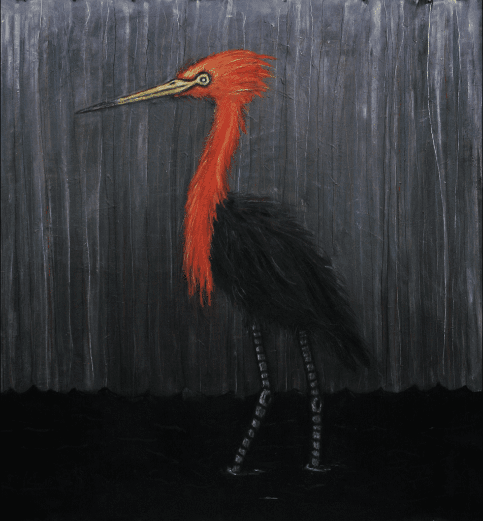 Frank X. Tolbert 2's "Reddish Egret," 2017, at William Campbell Contemporary Art 