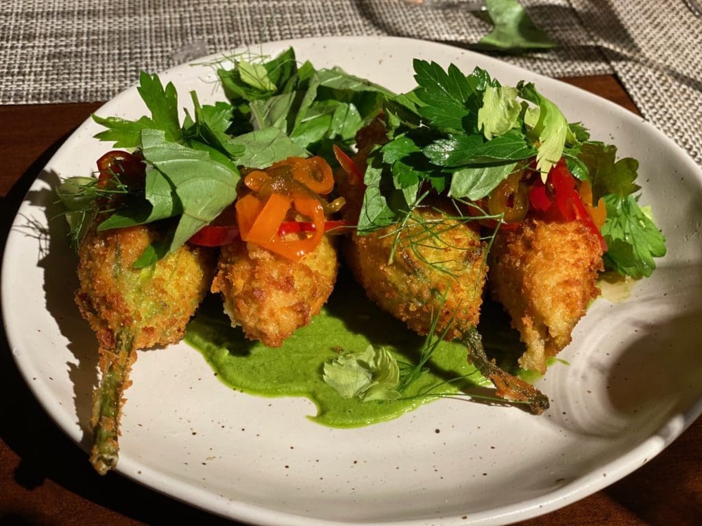 Bludorn's squash blossoms (Photo by Shelby Hodge)