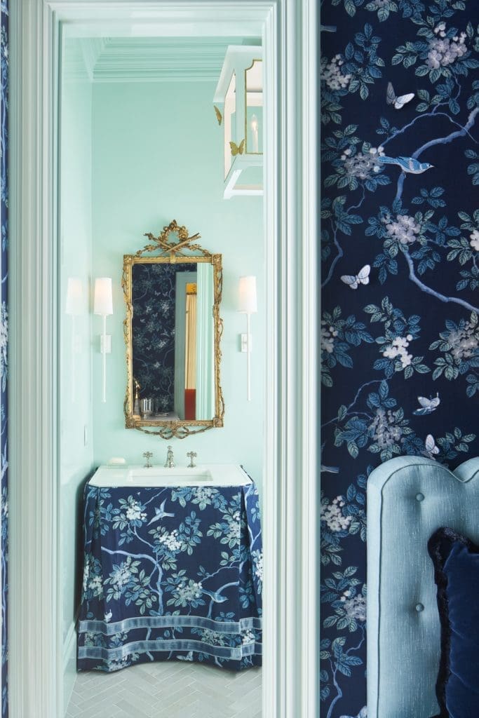Gossip and Powder Room designed by Traci Zeller Interiors. (Photo by Stephen Karlisch)