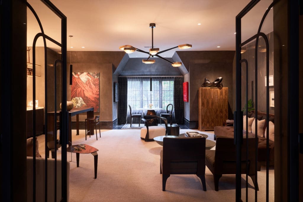 Upstairs lounge designed by Ten Plus Three. (Photo by Stephen Karlisch)