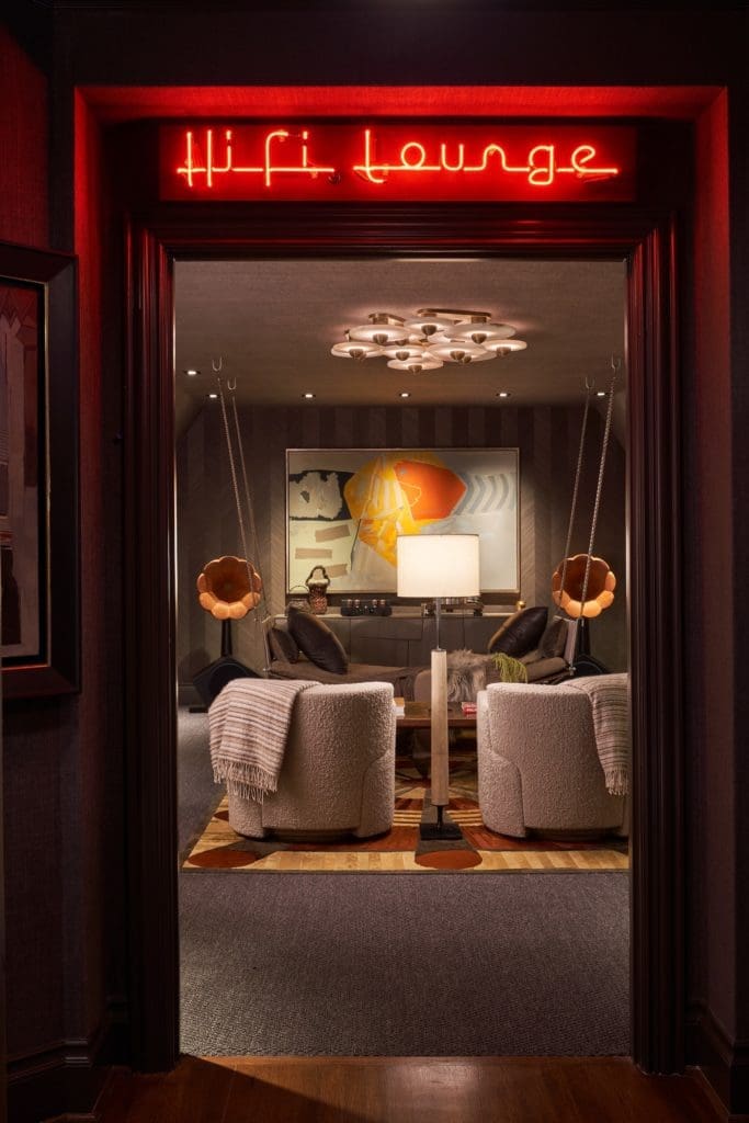 Hi-Fi Lounge designed by Cravotta Interiors. (Photo by Stephen Karlisch)