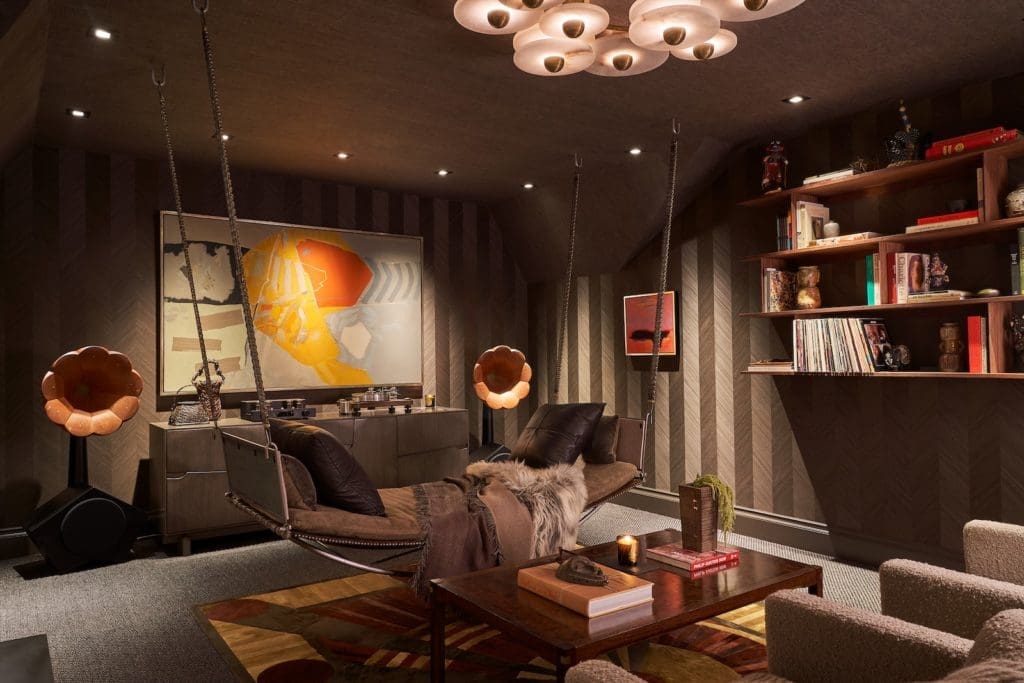 Media Room designed by Cravotta Interiors. (Photo by Stephen Karlisch)
