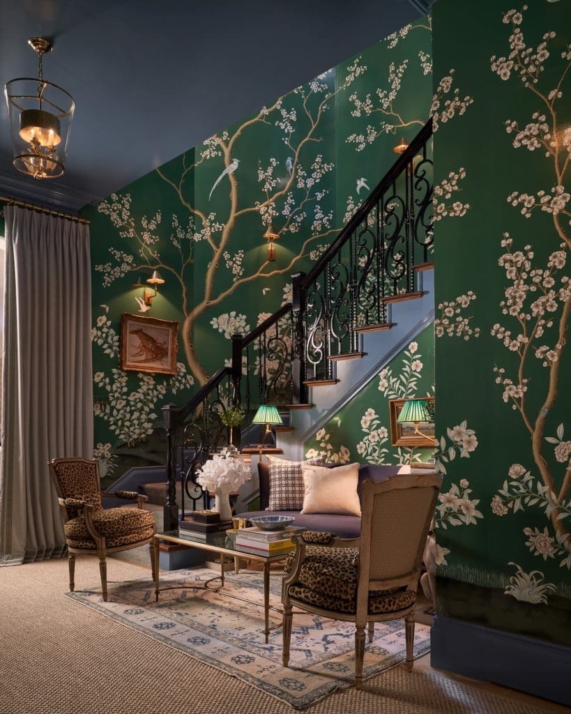 Back staircase designed by M Interiors.  (Photo by Stephen Karlisch)