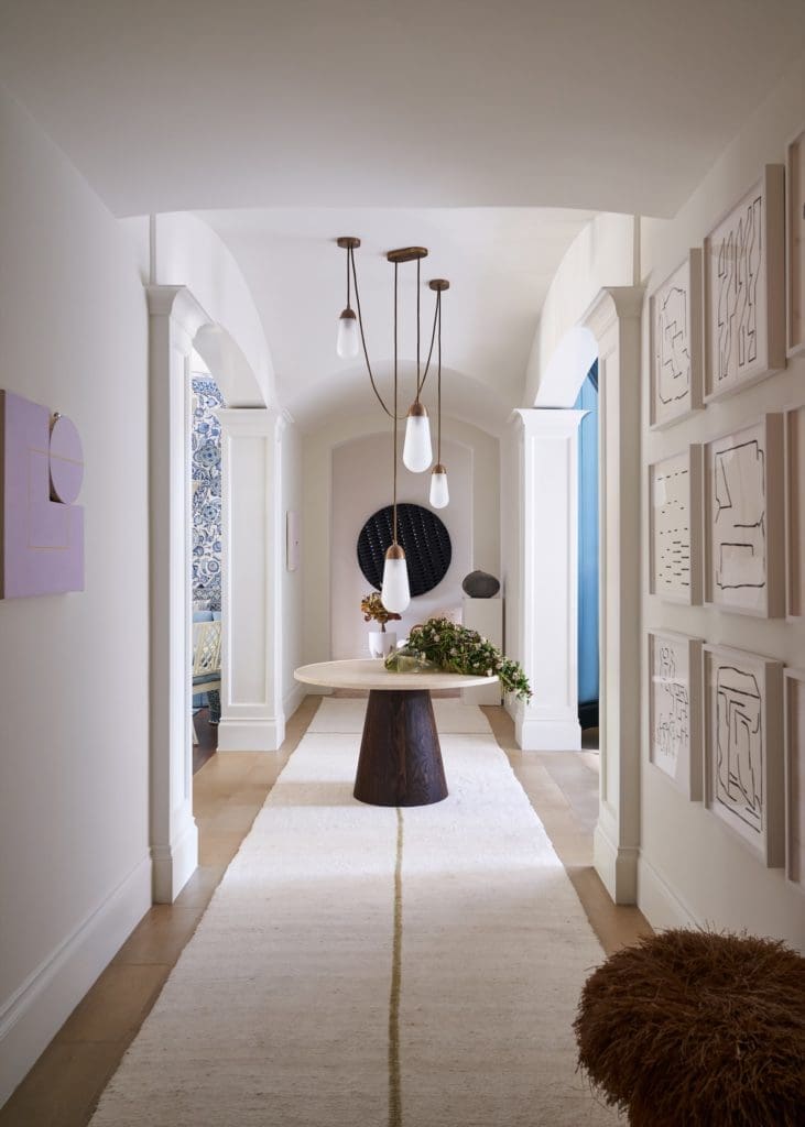 Gallery and powder room designed by Margaret Naeve for the 2020 Kips Bay Decorator Show House Dallas. (Photo Stephen Karlisch)