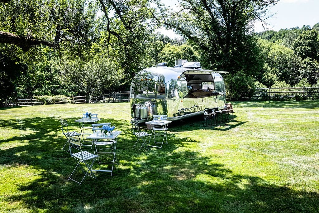 New York upscale caterer takes his Airstream food truck on the road, a luxurious twist on the food truck craze.
