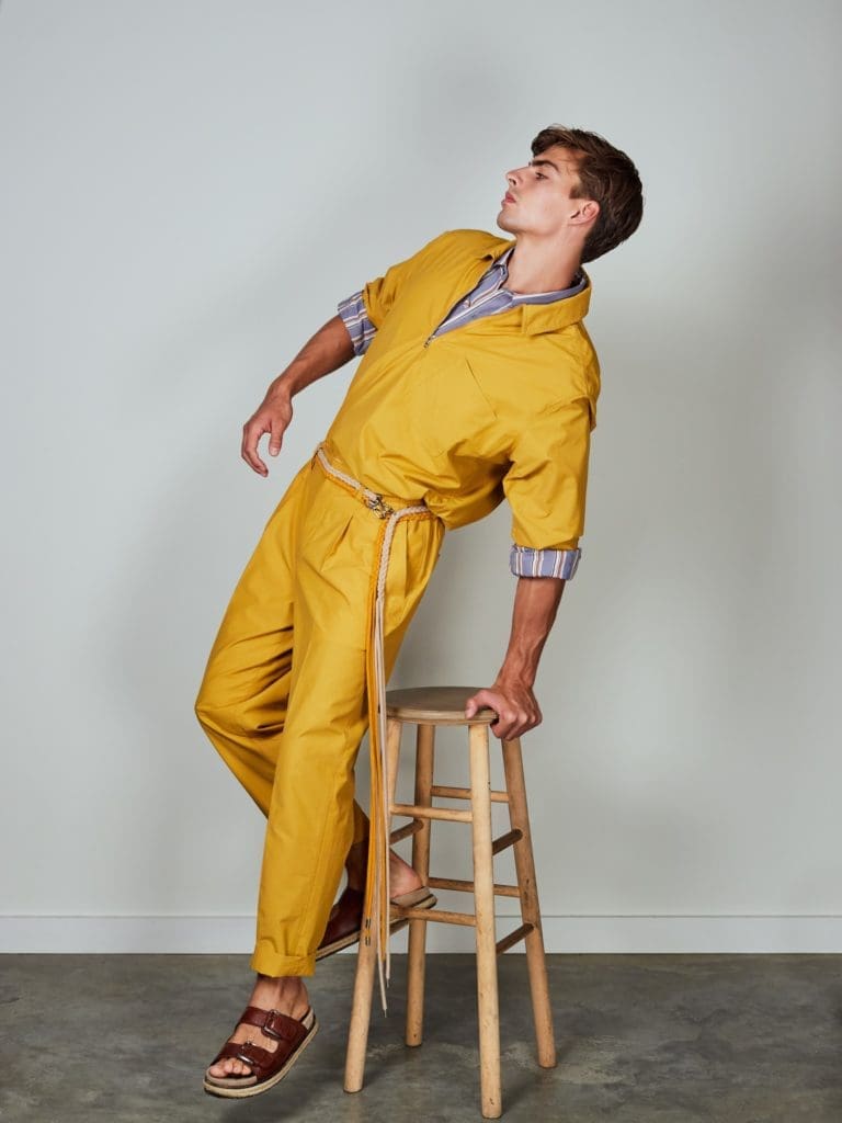 Aknvas gold men's jump suit. (Photo courtesy of Aknvas)