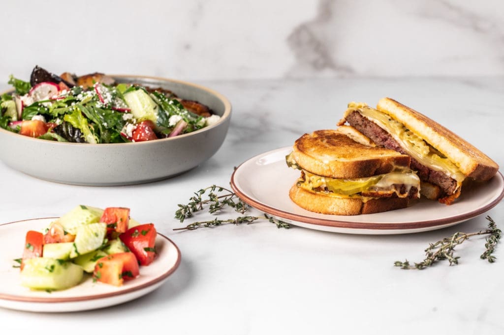 An Impossible patty melt will be a vegetarian option. (Photo by Kathy Tran)
