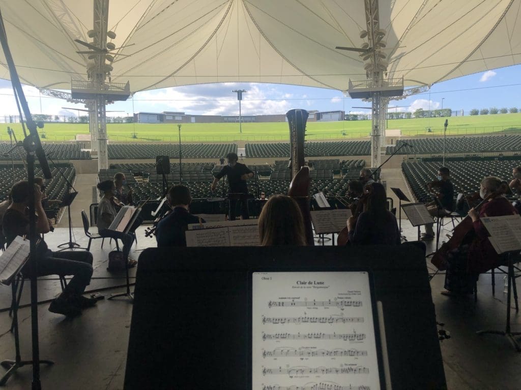 ROCO rehearses at the Cynthia Woods Mitchell Pavilion in The Woodlands