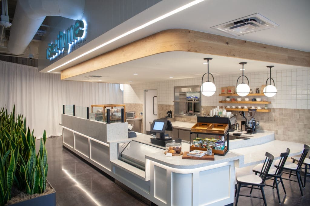Rise & Thyme was designed by The Johnson Studios and features floor-to-ceiling windows. (Photo by Kathy Tran)