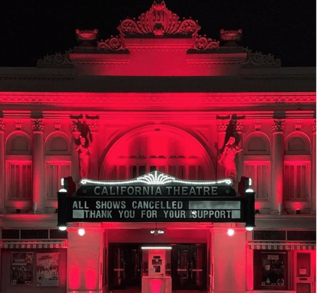 California Theatre (Instagram photo by Sharonelawrence)