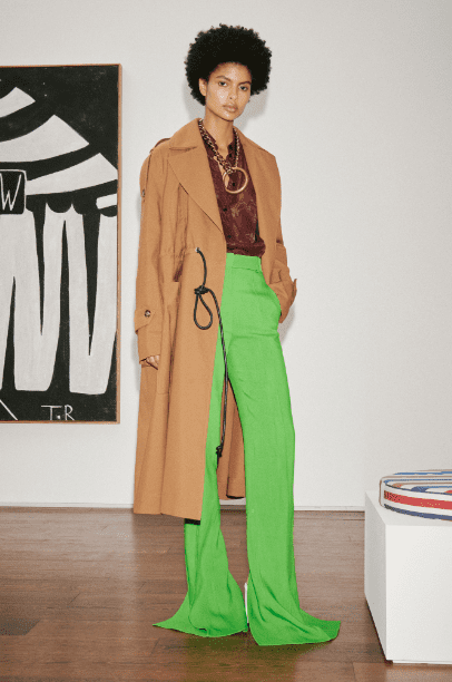 The Victoria Beckham collection has a practical yet stylish vibe, with slouchy trousers, silk blouses and wide-lapeled trench coats. (Photo courtesy of Victoria Beckham)