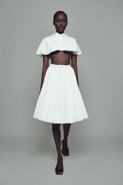Emilia Wickstead's collection includes a pattern for a cotton skirt that the designer used in her first collection 10 years ago. (Photo courtesy of Emilia Wickstead)