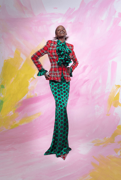 Halpern designer Michael Halpern showcased frontline workers in his colorful designs. (Photo courtesy of Halpern)