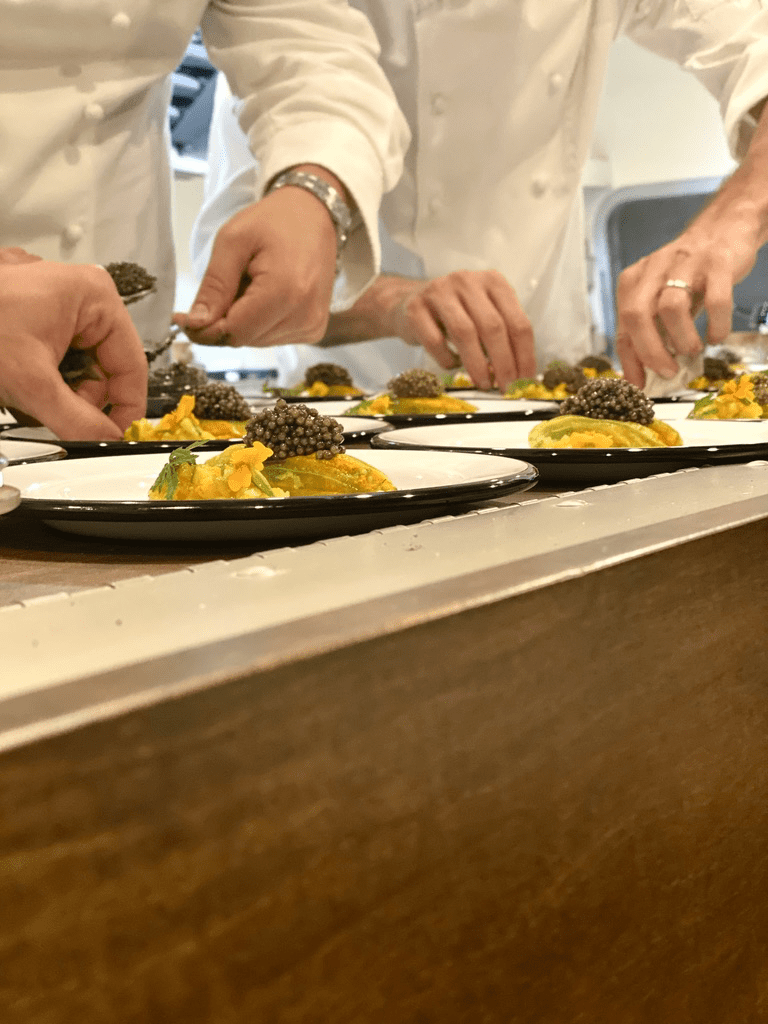 Golden Osetra caviar and sophisticated 'tater tots' are a favorite appetizer served by New York City based caterer Chef Yann Nury. (Photo by Jessica Salinger)