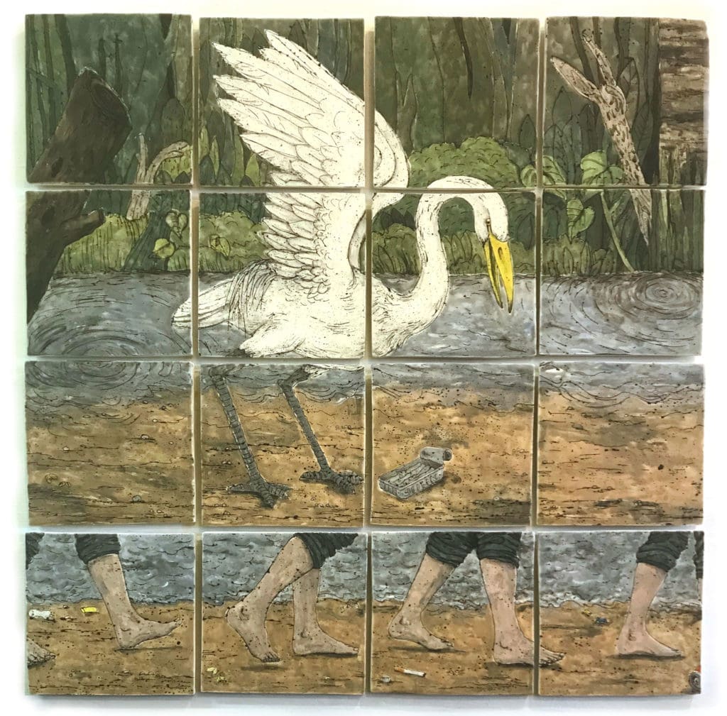 Pat Johnson’s "Backwaters," 2020, through Red & White Gallery, Fayetteville