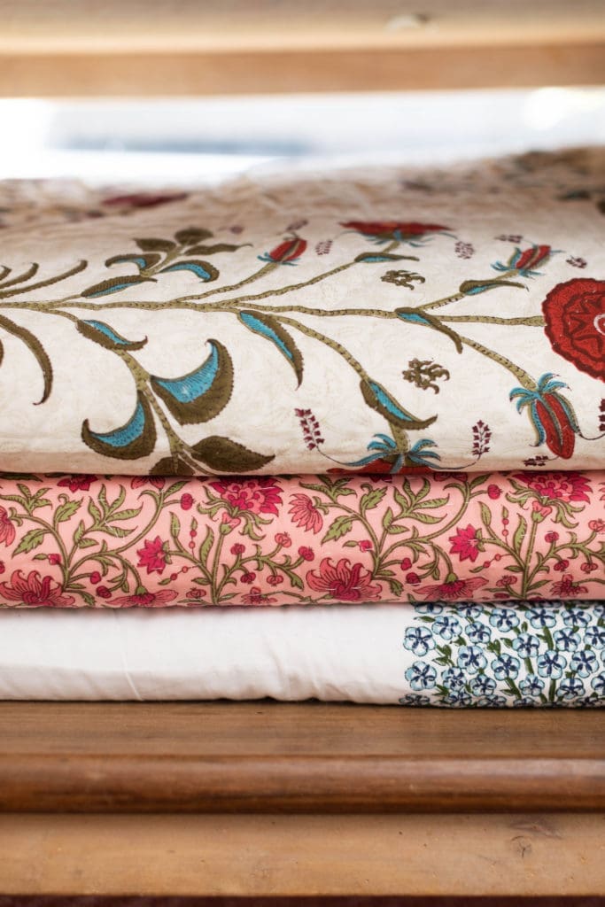 Courtney Barton textiles at Round Top Village. (Photo by Jenny Antill Clifton)