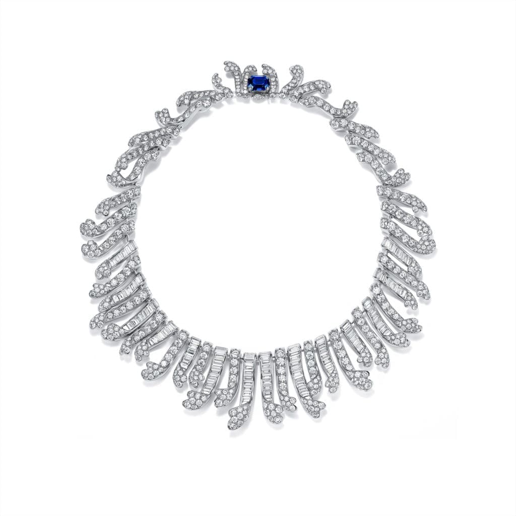 Tiffany & Co. Schlumberger® Stars and Moons necklace in platinum with a round brilliant diamond, over 5 carats and round brilliant diamonds, over 125 total carats.  Price upon request
