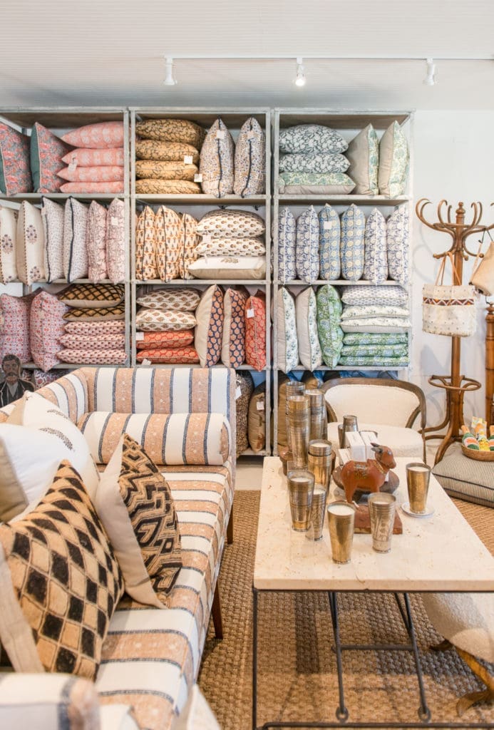 The Courtney Barton shop in Round Top features a curated collection of one-of-a-kind pieces, antique furniture, and globally sourced décor and accessories.(Photo by Natalie Lacy Lange)