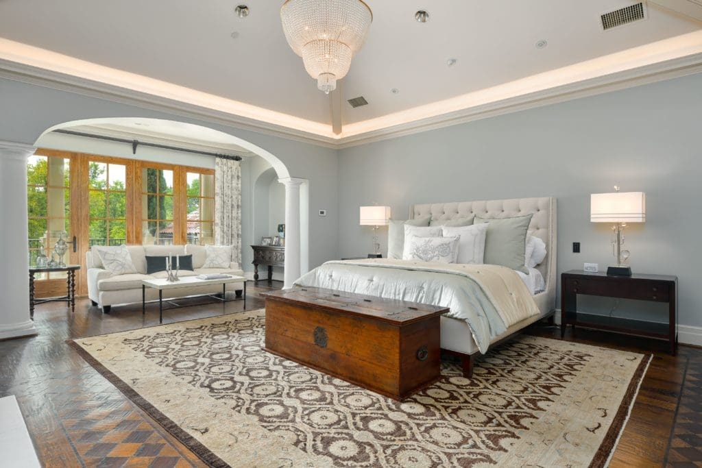 The home's master suite is a sanctuary.