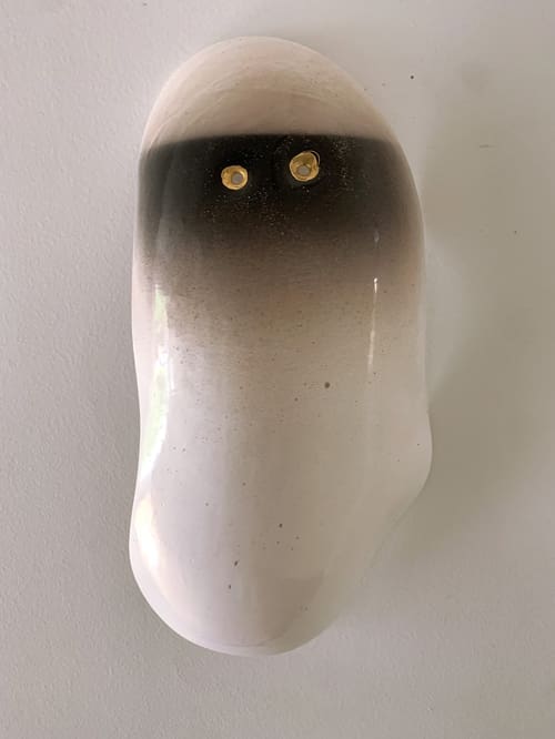 Sharon Engelstein's "Everything Mask," 2018, glazed ceramic