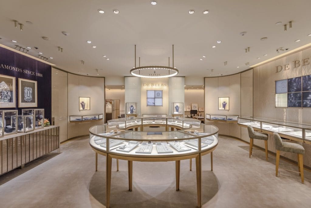 De Beers Jewellers' renovation is focused not only on diamonds but also on sustainability.