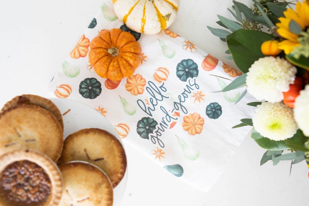 Who doesn’t love a compliment while you’re doing the dishes? Pep & Party Co. sells a fabulous dish towel for the holiday season.