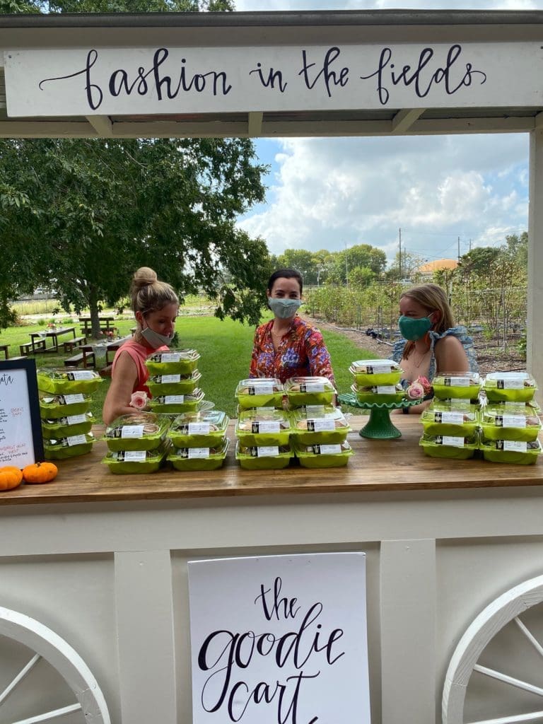 Salata provides a tasty brunch for those  at Hope Farm's Fashion in the Fields outing benefiting Recipe for Success. (Photo by Shelby Hodge)