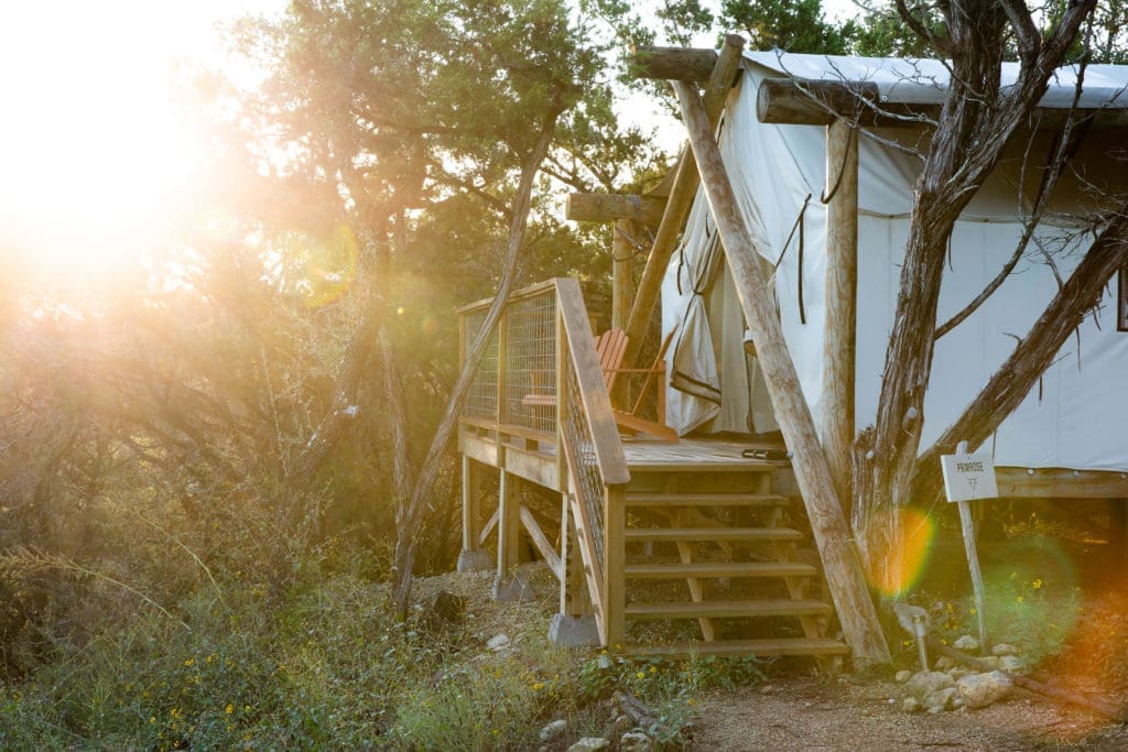 The Collective Hill Country rests on a quiet corner of the 225-acre Montesino Ranch near Wimberly, Texas.