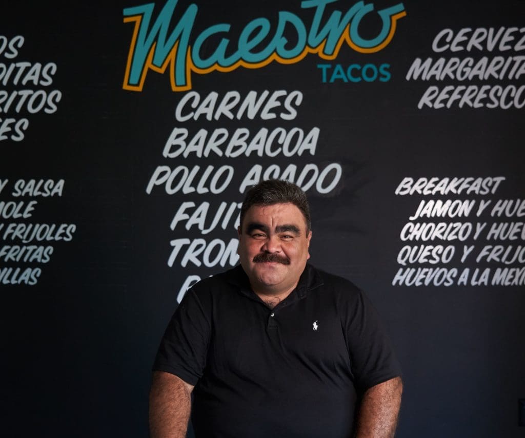 Miguel Mendoza of Maestro Tacos.