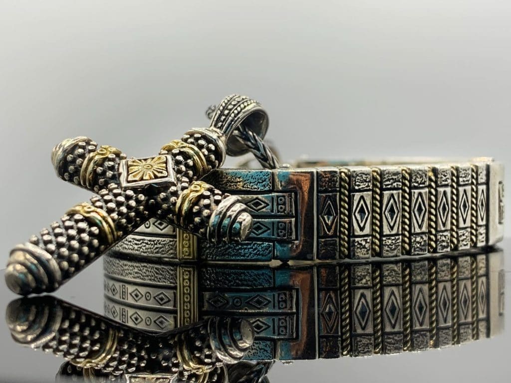 They carry dramatic designs by makers like Konstantino.