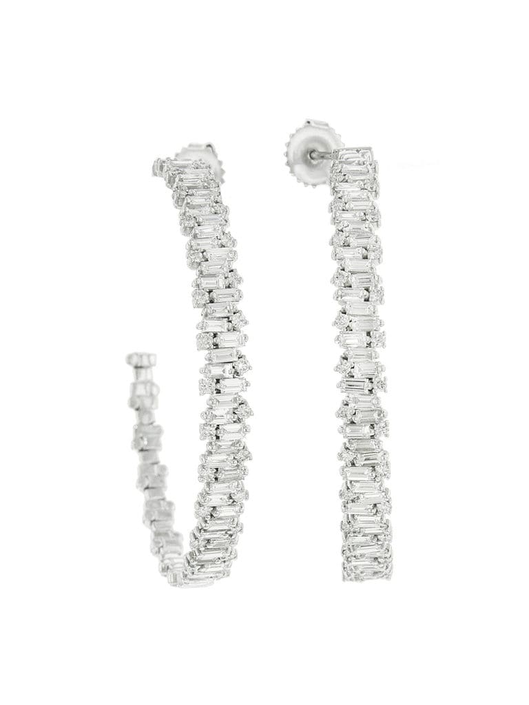 Firework Hoop Diamond Earrings - you don't need them, you want them.