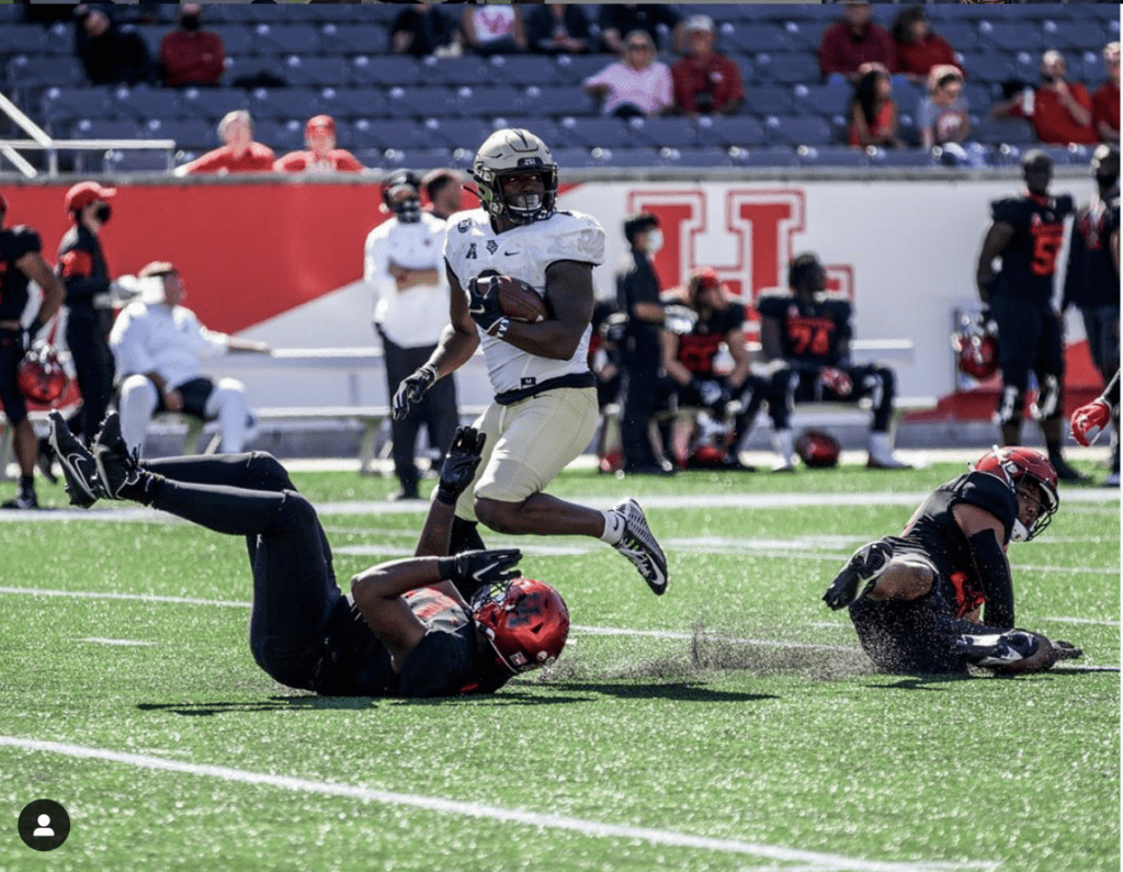 UCF ran all over the University of Houston's defense in the Halloween matchup. (@ucf.football)