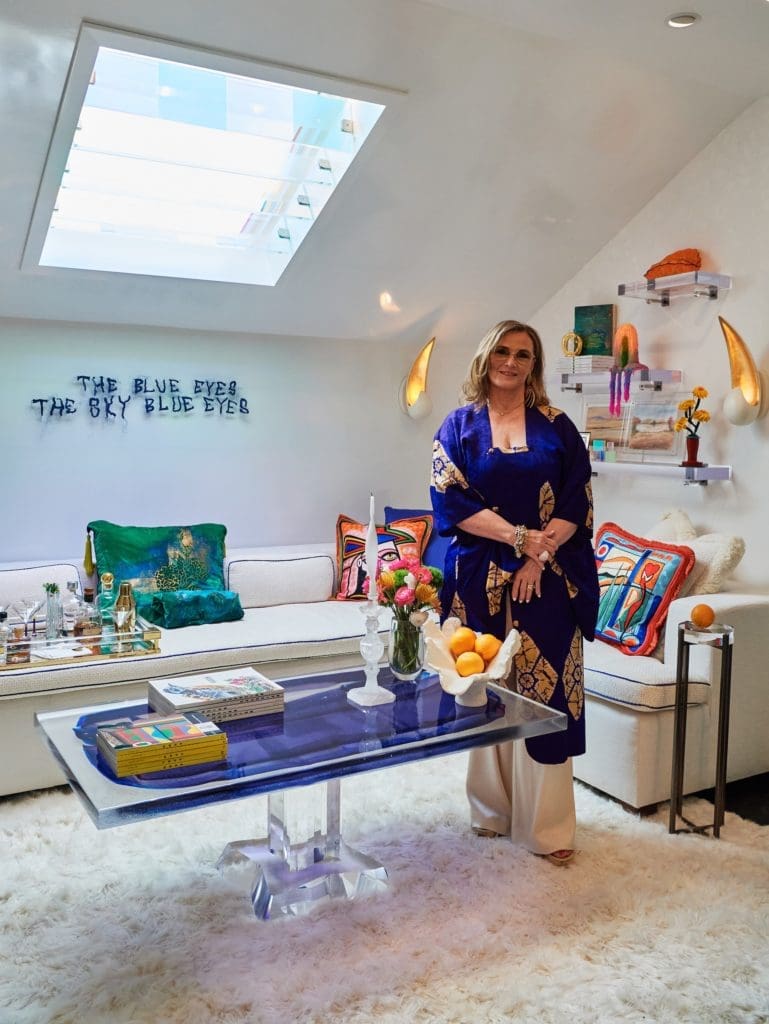 Sherry Hayslip, Sherry Hayslip Interiors, in the Loft she designed (Photo by Jonathan Zizzo)