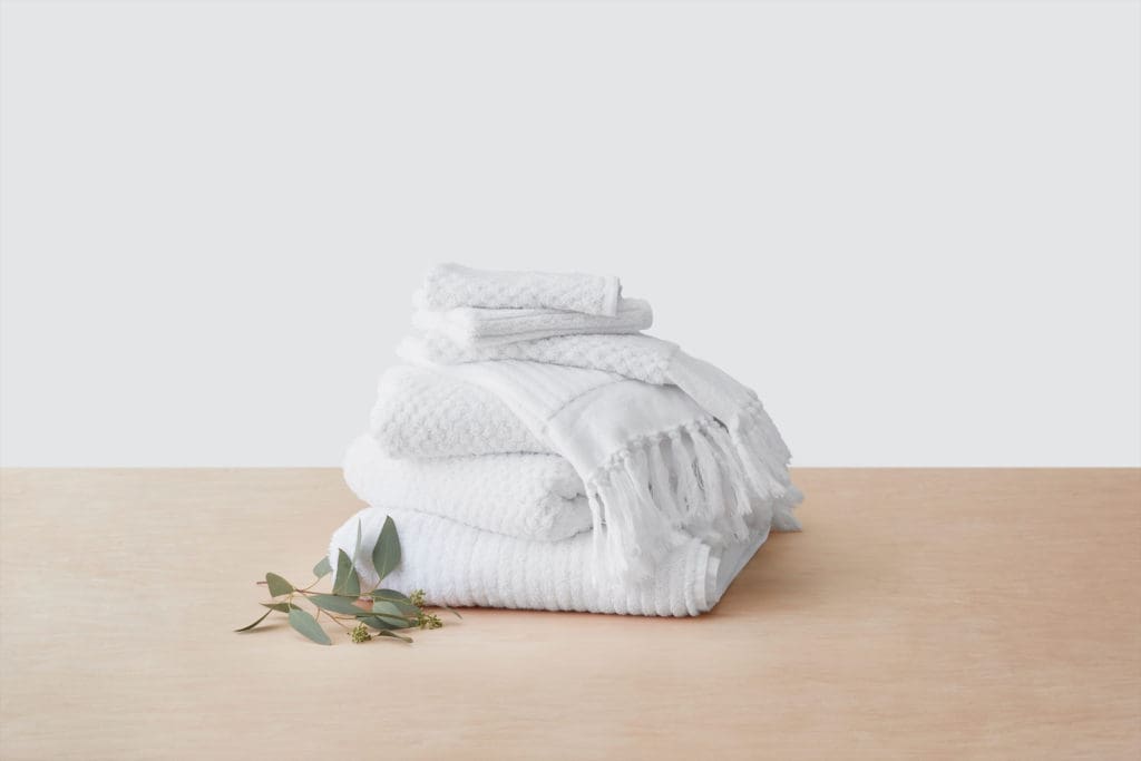 Organic Turkish weave towel sets. 