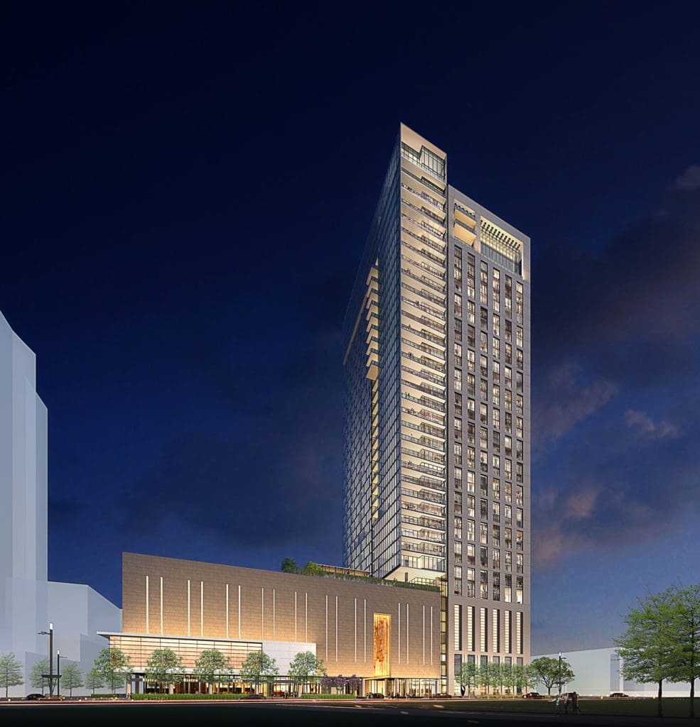 The Victor is the tallest building in the neighborhood.