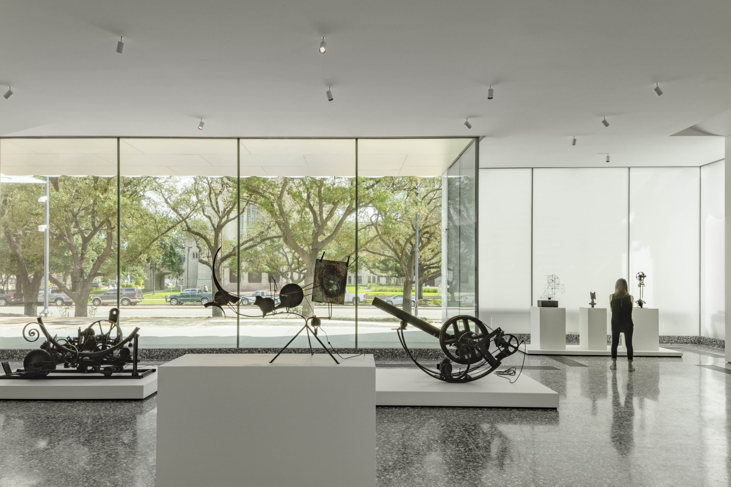 Windows to the street level galleries of the MFAH Nancy and Rich Kinder Building will be lighted at night and open to view by Main Street travelers. (Photo by Richard Barnes, Courtesy of the Museum of Fine Arts, Houston)