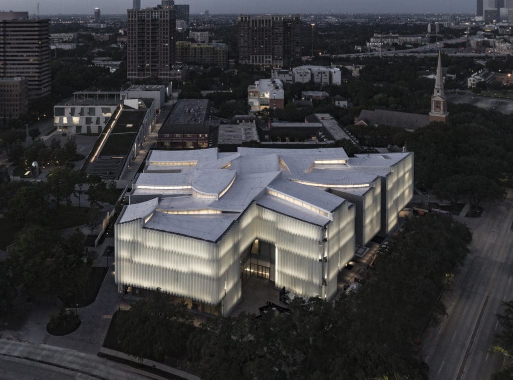 The Kinder Building was designed by Steven Holl, Principal and Lead Designer of Steven Holl Architects, who also designed the master plan for the Susan and Fayez Sarofim Campus. (Photo by Richard Barnes, Courtesy of the Museum of Fine Arts, Houston)