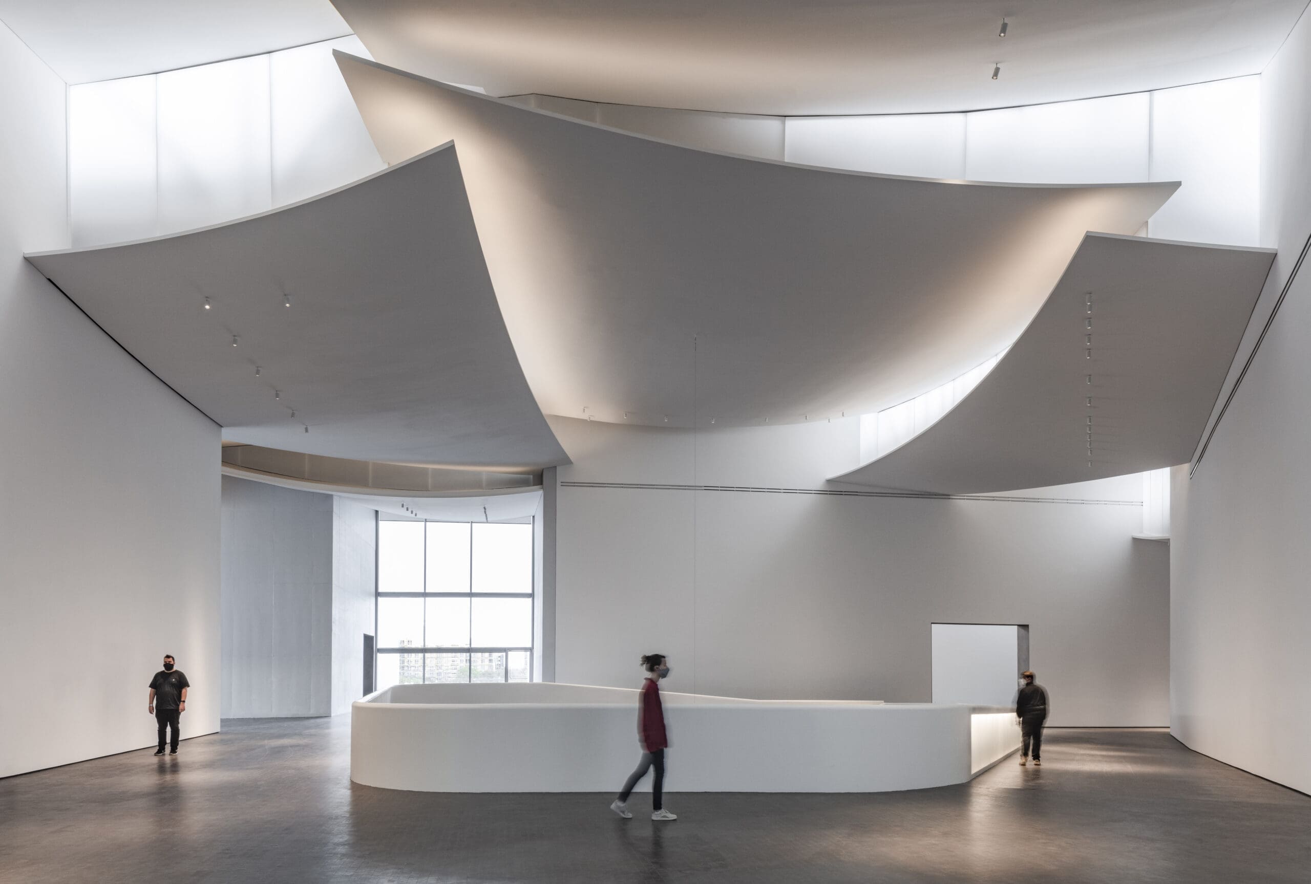 Filtered natural light streams into the third floor atrium of the Nancy and Rich Kinder Building of the Museum of Fine Arts, Houston. (Photo by Richard Barnes, Courtesy of the Museum of Fine Arts, Houston)