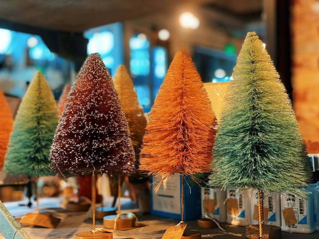 The Holiday Market at Dallas Farmer's Market is filled with local artisans. 