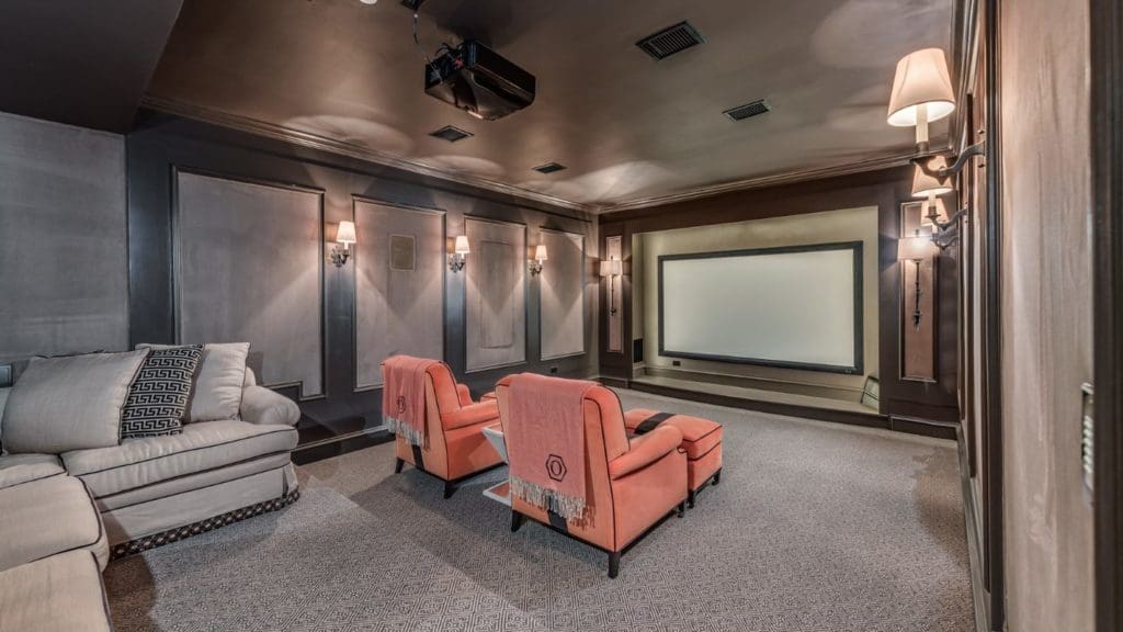 The screening room.