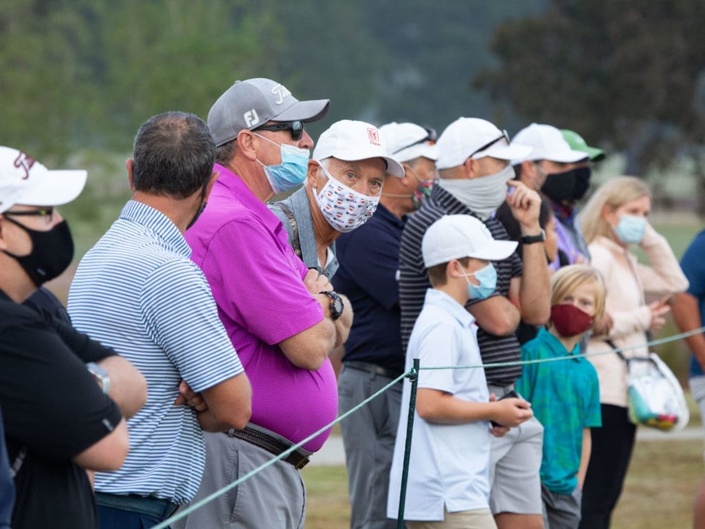 Having fans back meant a lot to the PGA Tour players too. (Photo by F. Carter Smith)