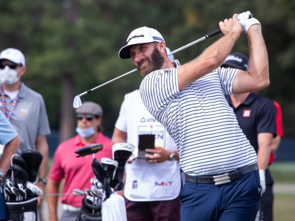 Dustin Johnson's return from COVID wasn't exactly smooth. (Photo by F. Carter Smith)