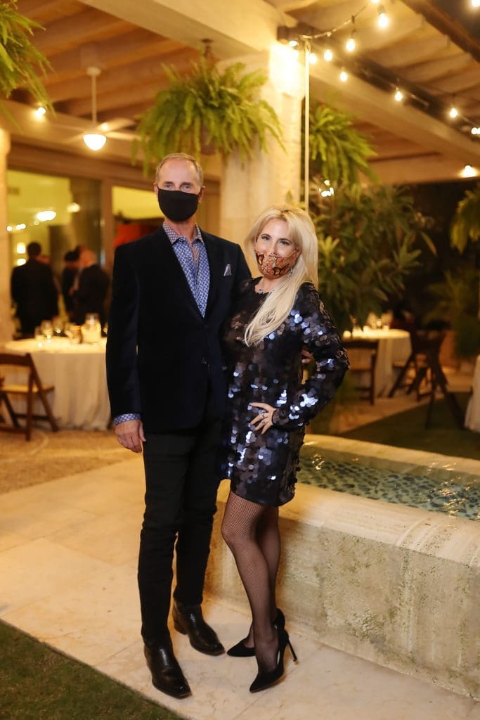 Harry & Tracy Faulkner at the Correa Family Foundation dinner hosted by Fabergé at the home of Isabel and Ignacio Torras. (Photo by Quy Tran)