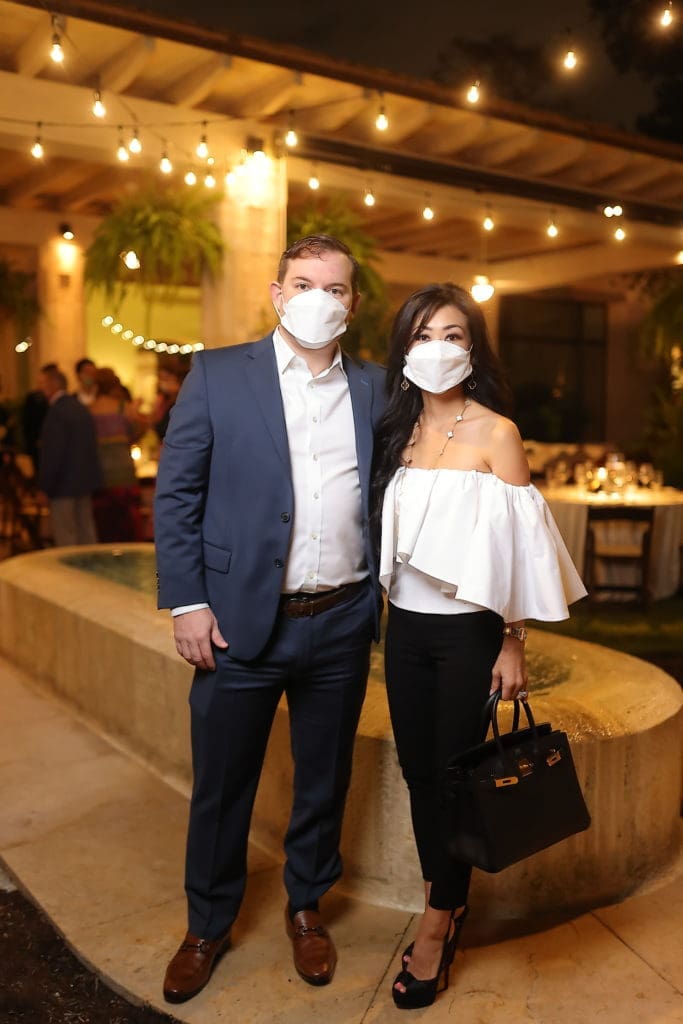 Errin & Linda O'Connor at the Correa Family Foundation dinner hosted by Fabergé at the home of Isabel and Ignacio Torras. (Photo by Quy Tran)