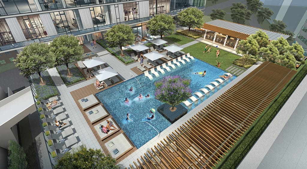 The Victor is a Dallas high-rise with style. It's pool deck will only have Restoration Hardware furniture.