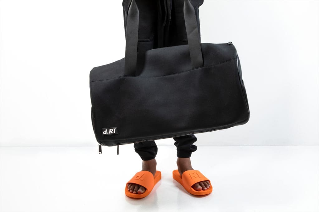 d.RT's Deuces Duffle in black, $228