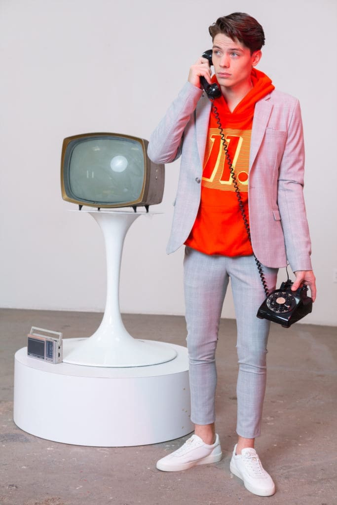 d.RT's Leven Hoodie in orange, $168