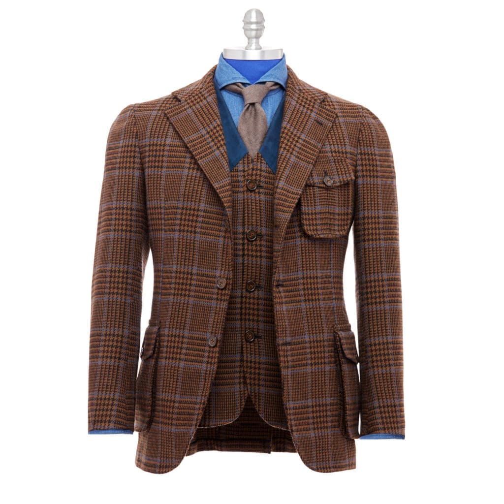 Hadleigh’s Shooting three-piece suit, $6,595 (Photo by Luis Martinez)
