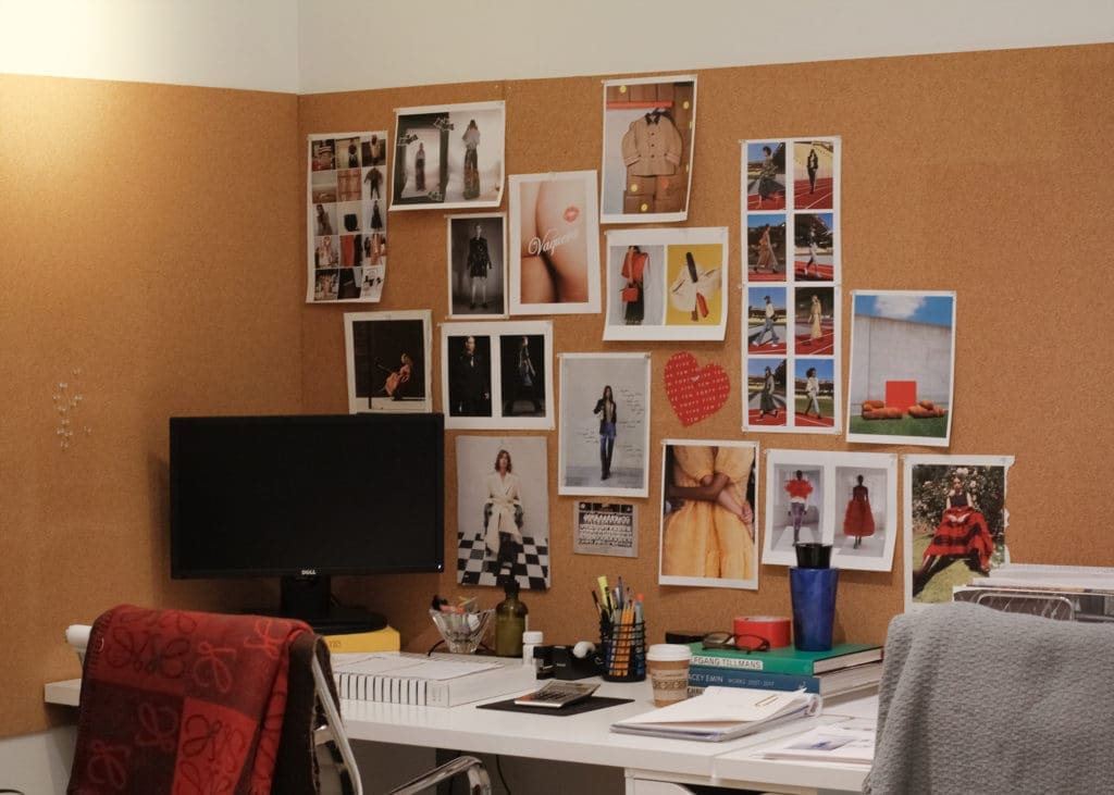 Inspiration walls behind the scenes at Forty Five Ten's Dallas flagship. (Photo by Misael Rodriguez)