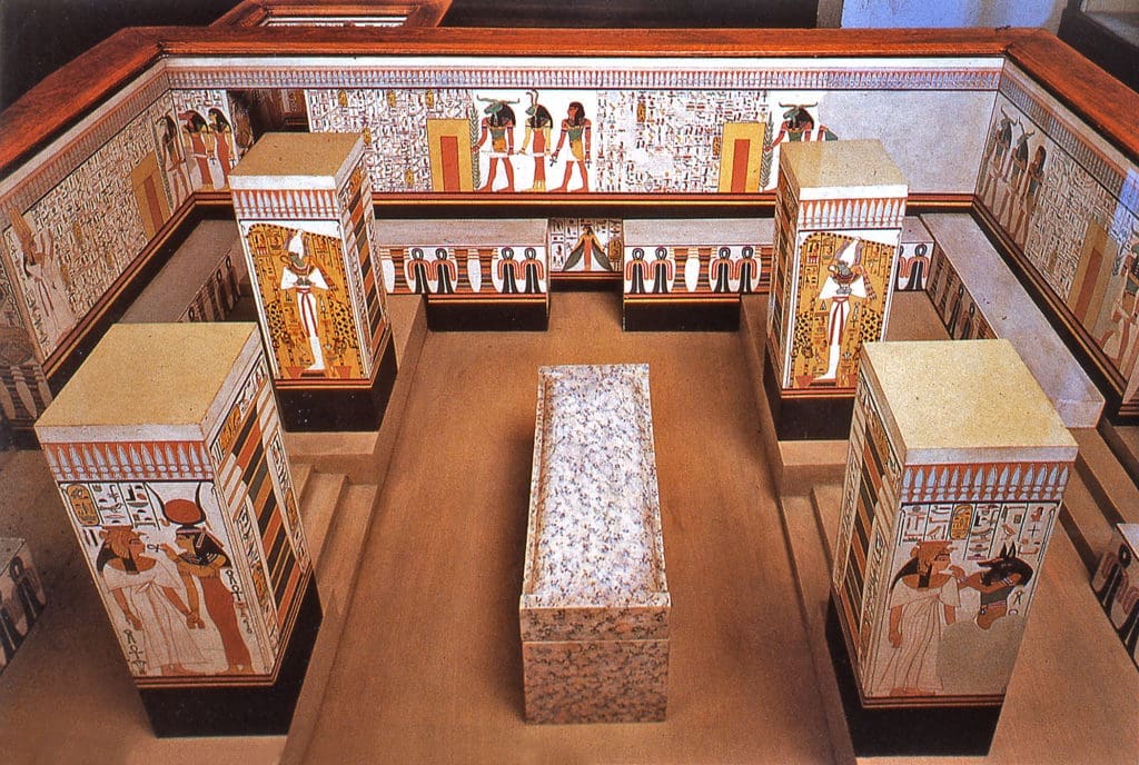 Model of Queen Nefertari’s tomb, early 1900s